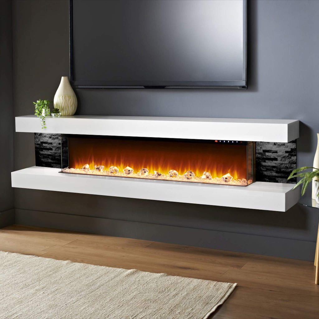 Evolution Fires Vegas 96 Landscape Floating Electric Fireplace – Eclipse Fireplaces