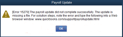 QuickBooks Payroll Error 15270