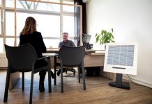 Improve your indoor air quality with a commercial grade air purifier! air purifier in an office