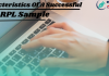 Characteristics Of A Successful ACS RPL Sample ACS RPL SAMPLE