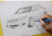 How to draw a Toyota car Step by Step How to draw a Toyota car Step by Step