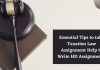 Essential Tips to take Taxation Law Assignment Help to Write HD Assignments Taxation Law Assignment Help