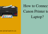 connect Canon printers to laptops