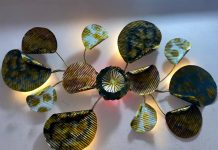 Metal Wall Art Decor With LED