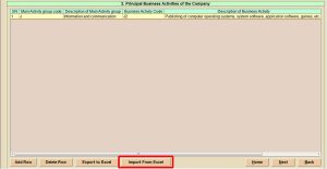 Mgt7 Form Principal Business Activities of the Company
